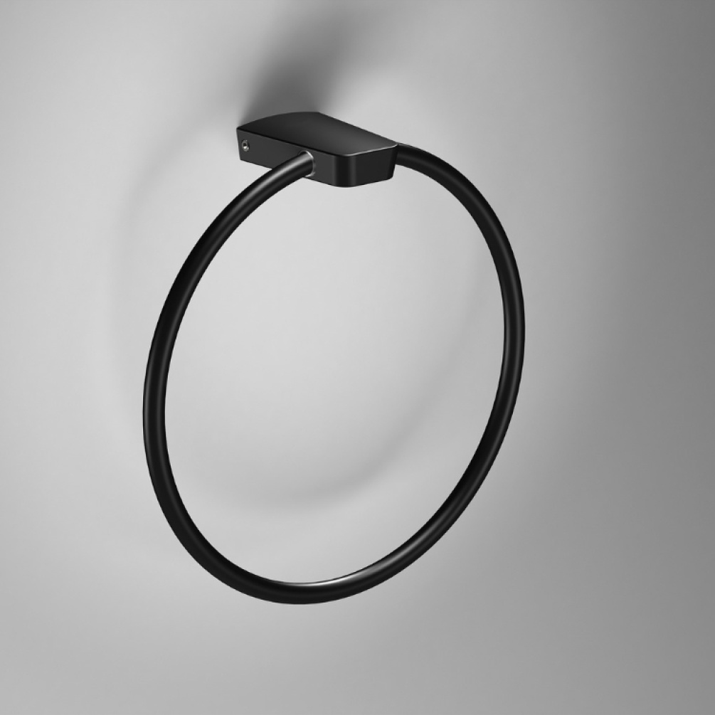 Close up product image of the Origins Living S6 Black Towel Ring